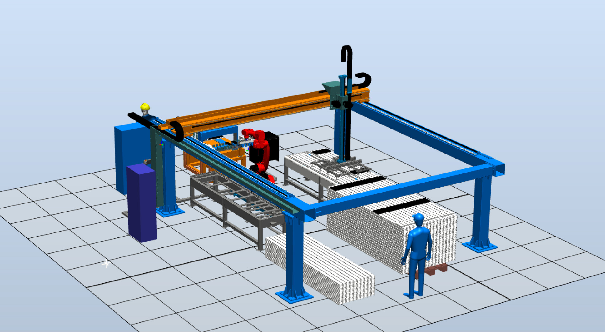 光(guang)伏鋁型材塗膠機(ji)器(qi)人